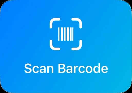 The Scan Barcode button from the Tayyib home screen.